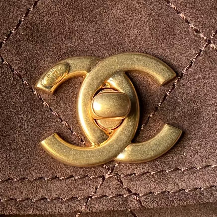 Ch**el Suede Handbag 24x30x8cm