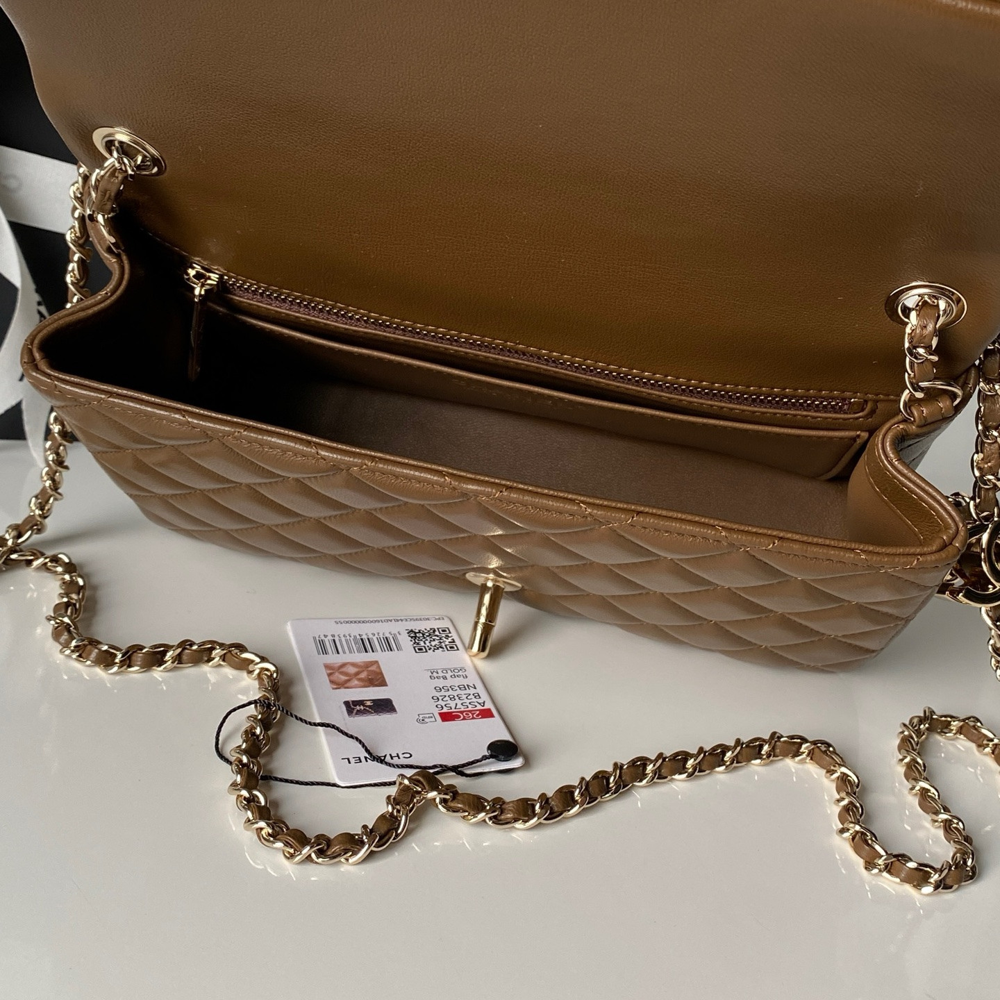 Ch**el classic flap handbag cf as5756 14.5x23.5x7cm
