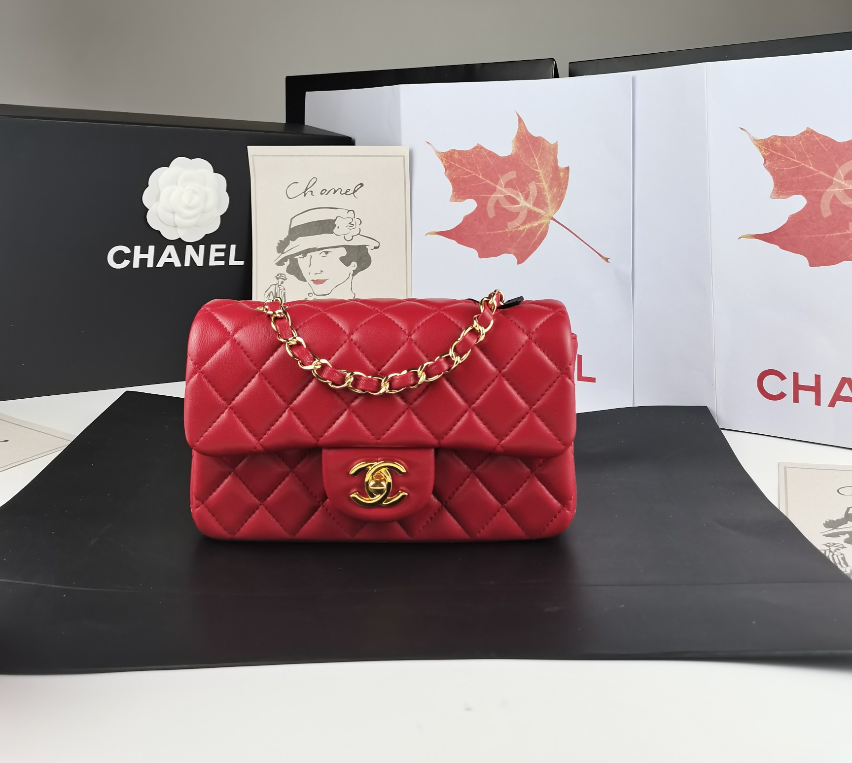 Ch**el flap bag 20x12x6cm