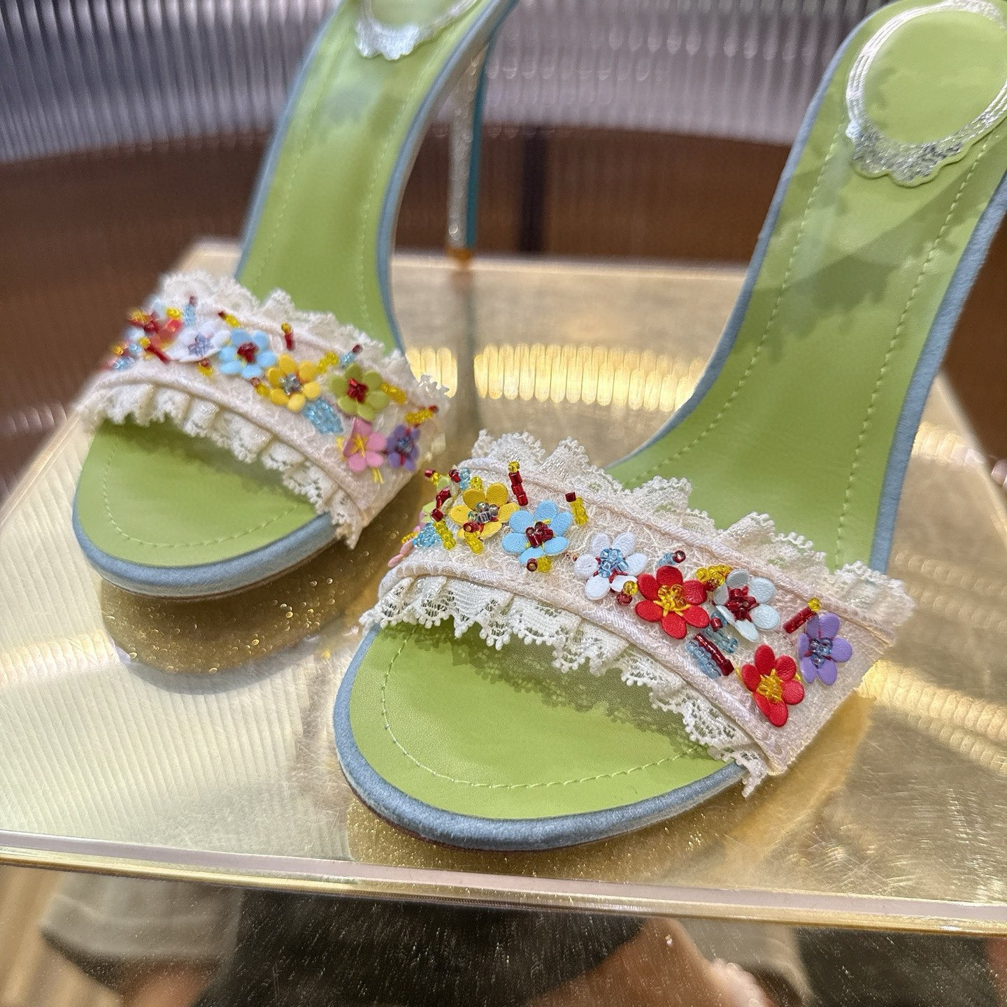 UA RENÉ CAOVILLA BLOOM SANDAL 95mm