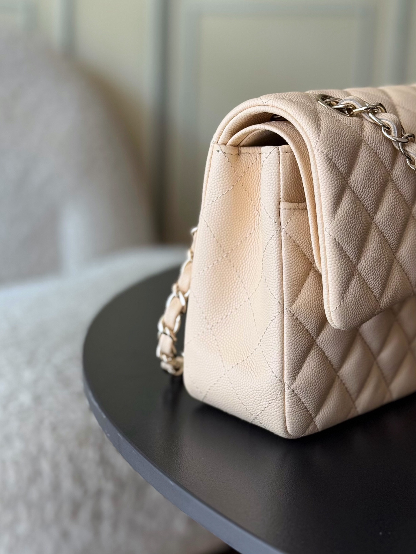 Ch**el classic flap handbag cf 25.5x15.5x6.5cm