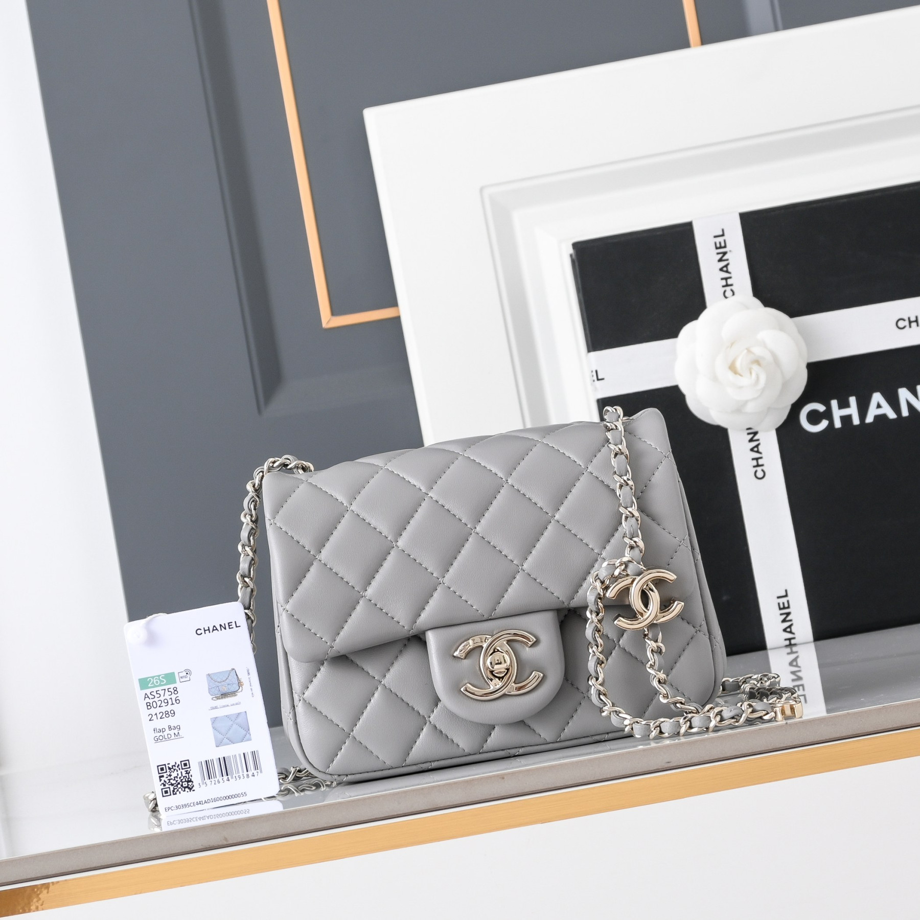 Ch**el classic flap handbag cf as5758 18x13x7cm