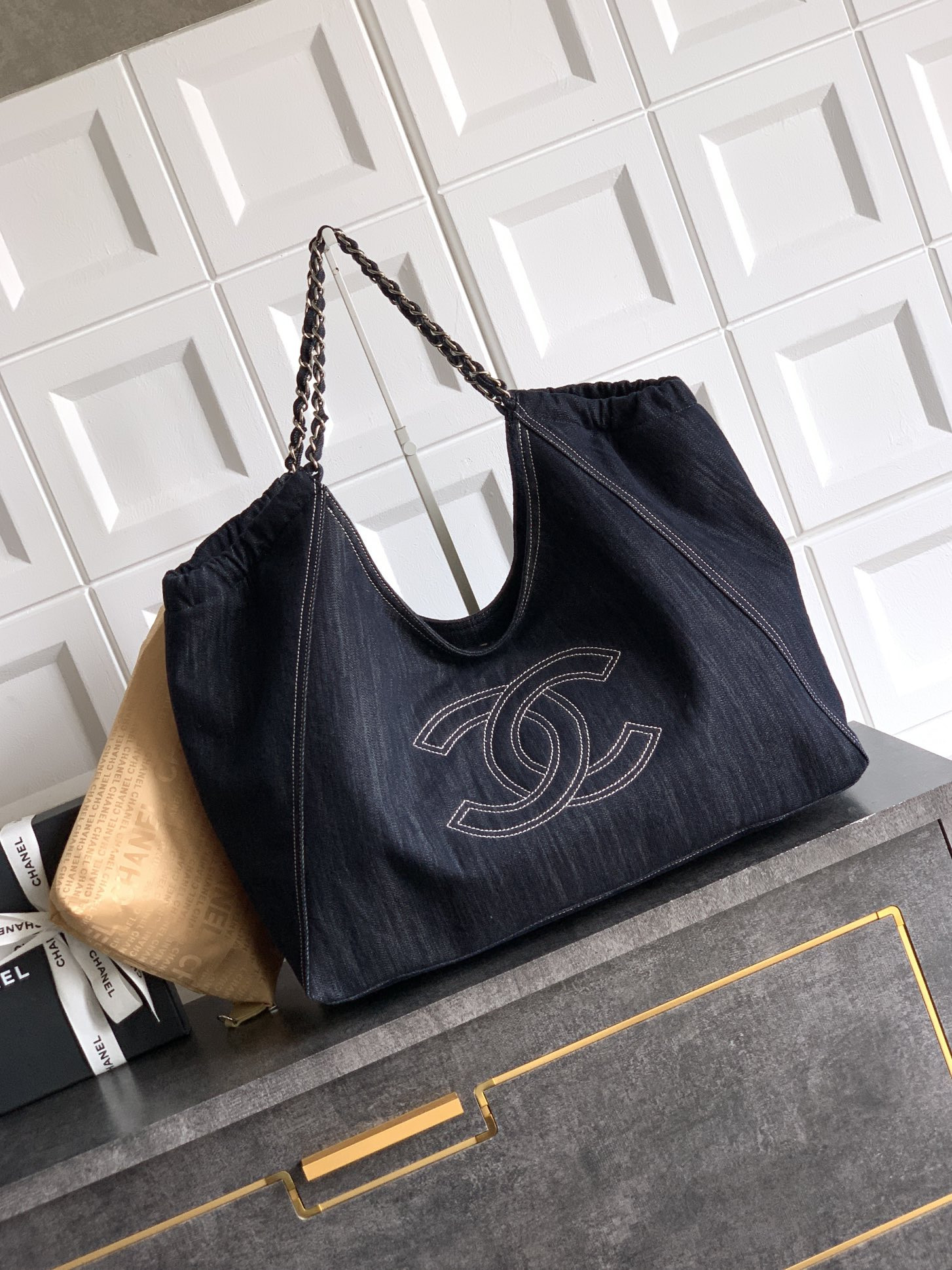 Ch**el tote shopping bag 48x35x14cm