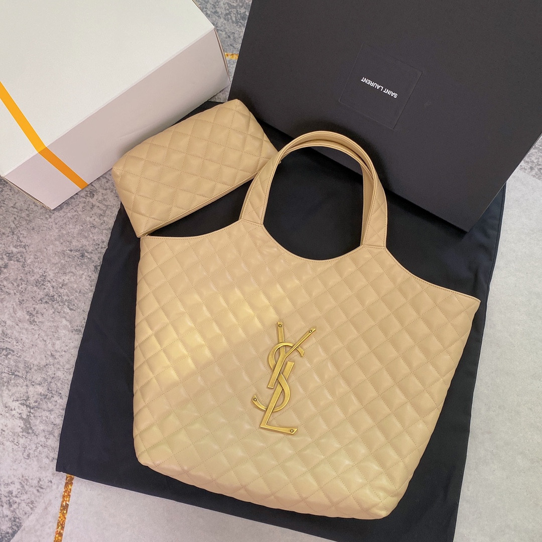 Y51 ICARE MAXI SHOPPING BAG IN QUILTED LAMBSKIN