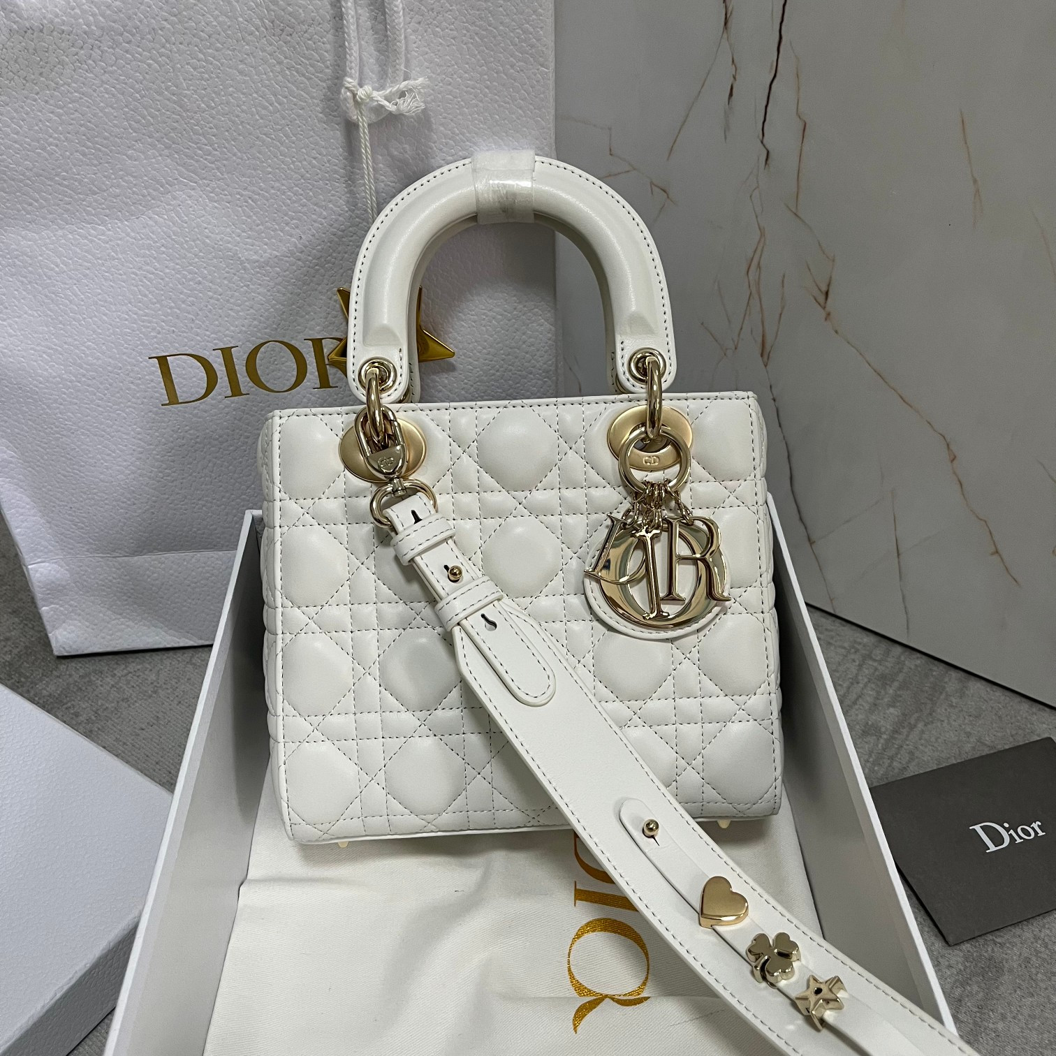Small Lady D10r My ABCD10r Bag White 8 x 6.5 x 3 inches