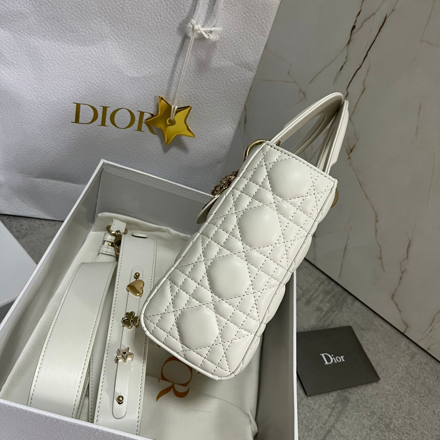 Small Lady D10r My ABCD10r Bag White 8 x 6.5 x 3 inches