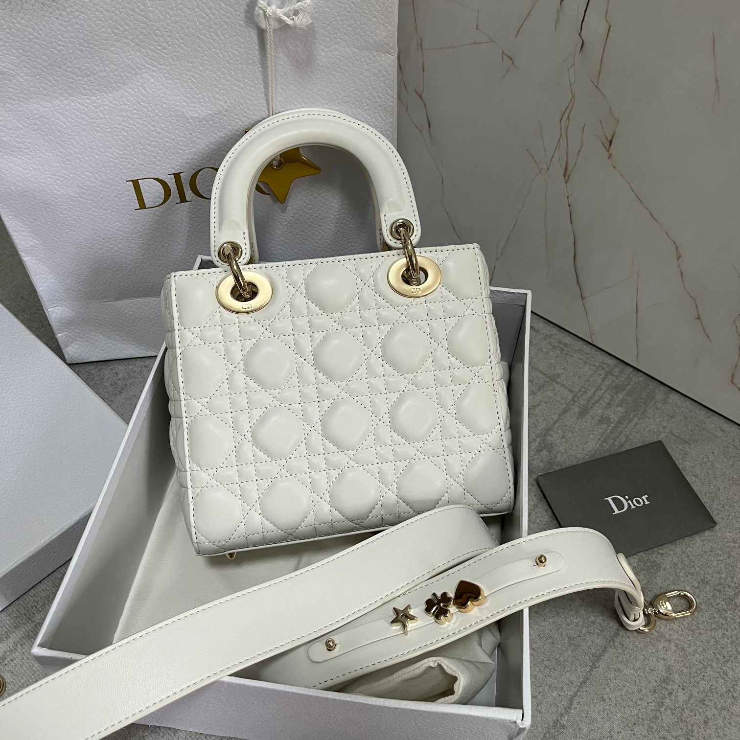 Small Lady D10r My ABCD10r Bag White 8 x 6.5 x 3 inches