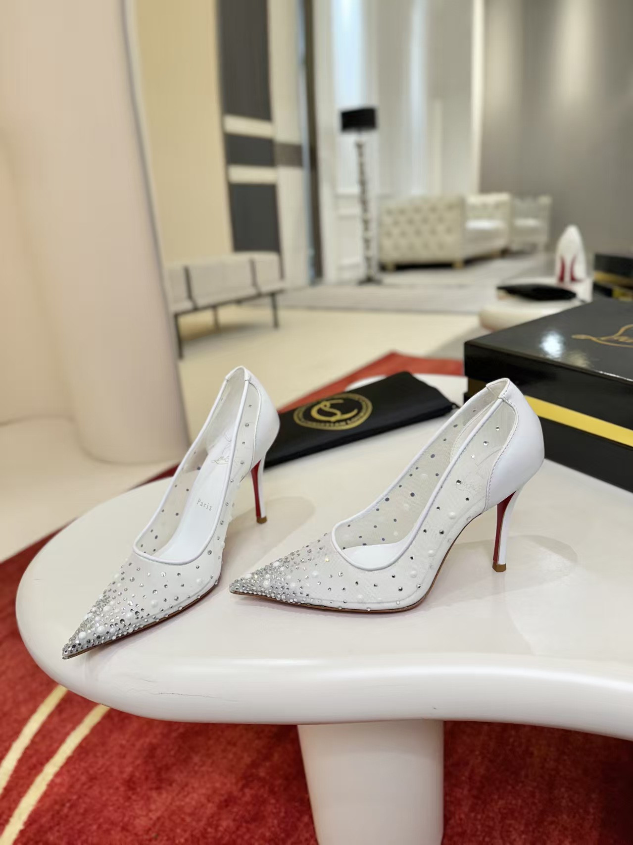 ua Chr1st1an louboutin miss z degrastrass perla pumps
