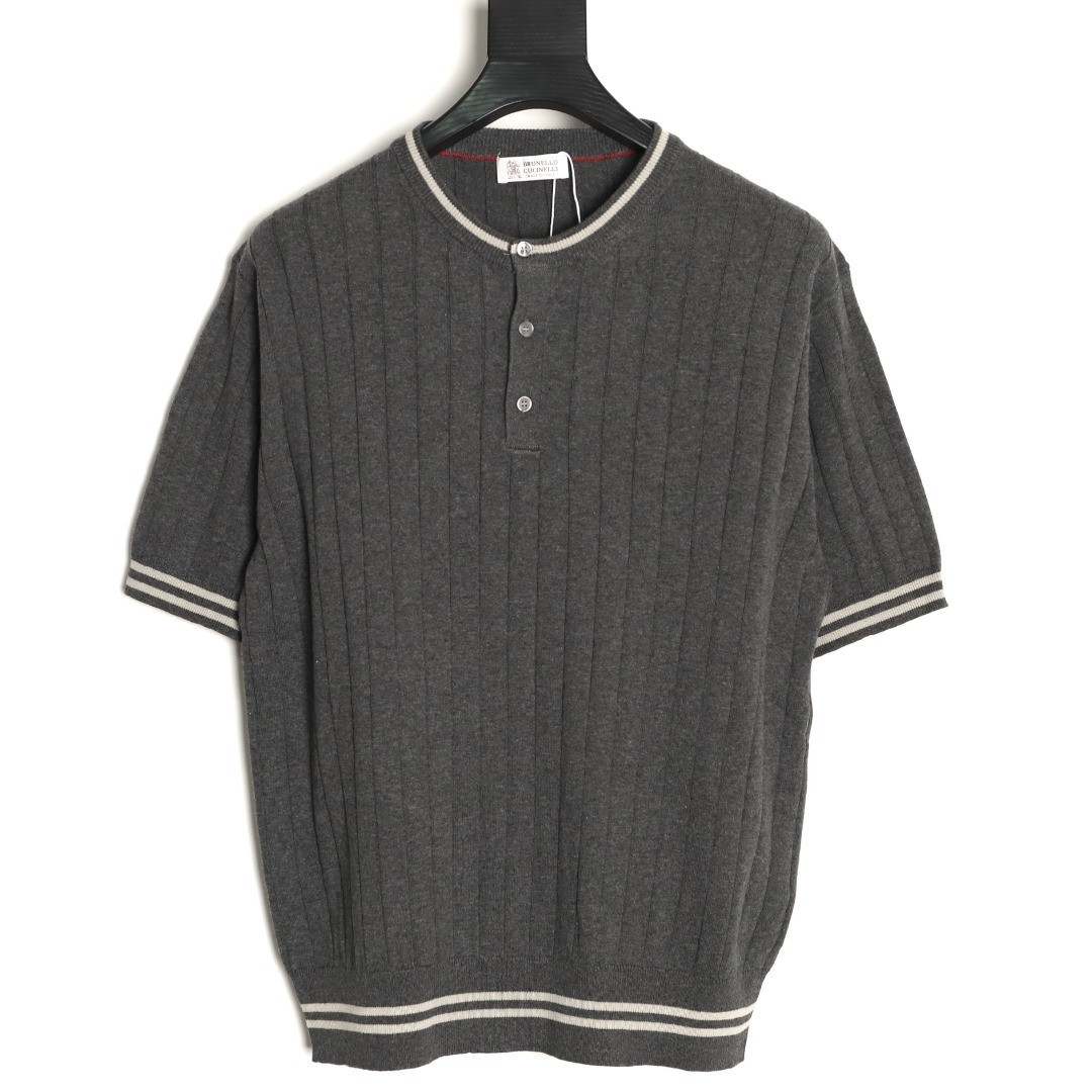BRUNELLO CUCINELLI Knitting Short-sleeved T-shirt