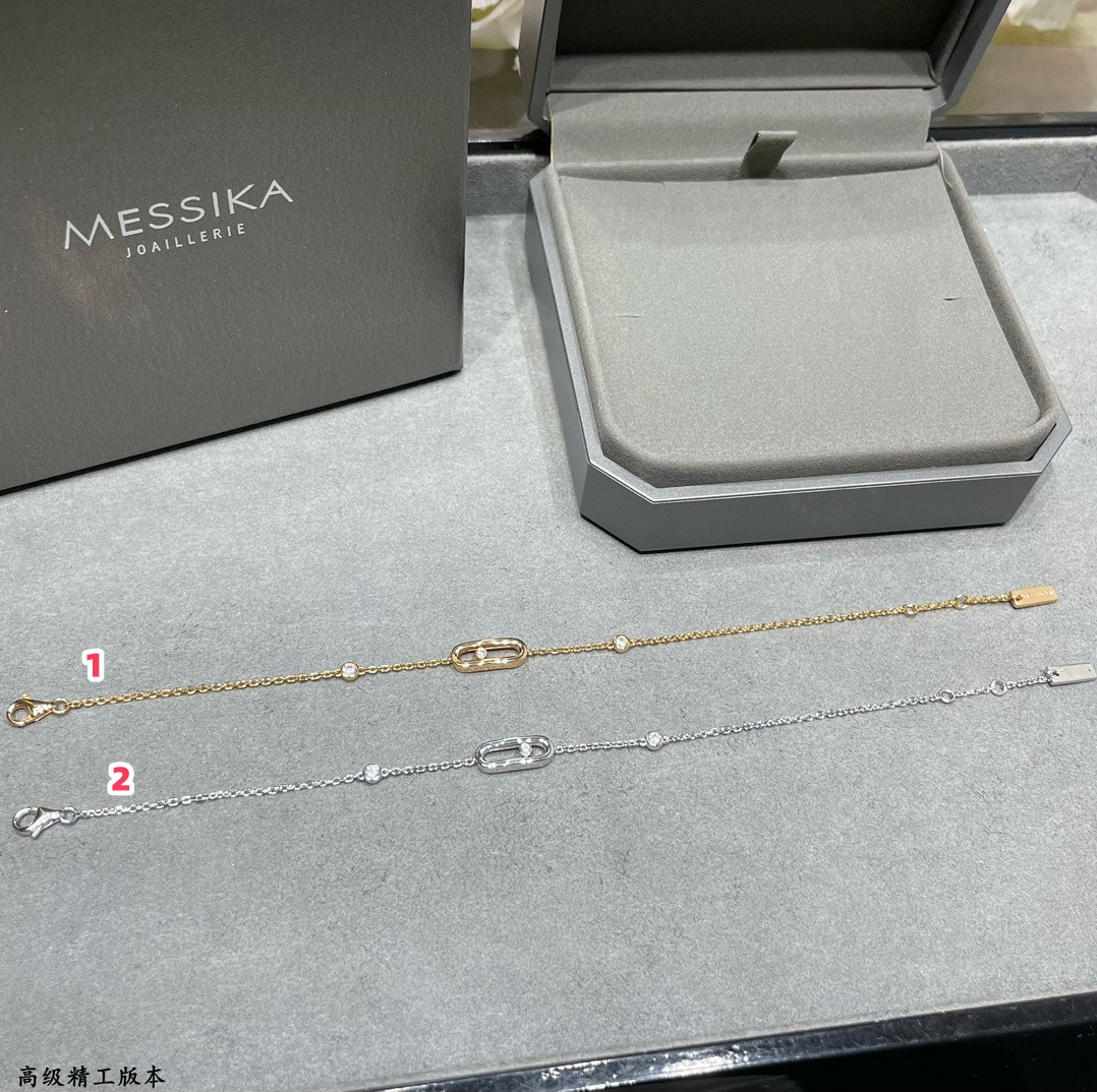 Mes1kaa polished single d1am0nd moving bracelet
