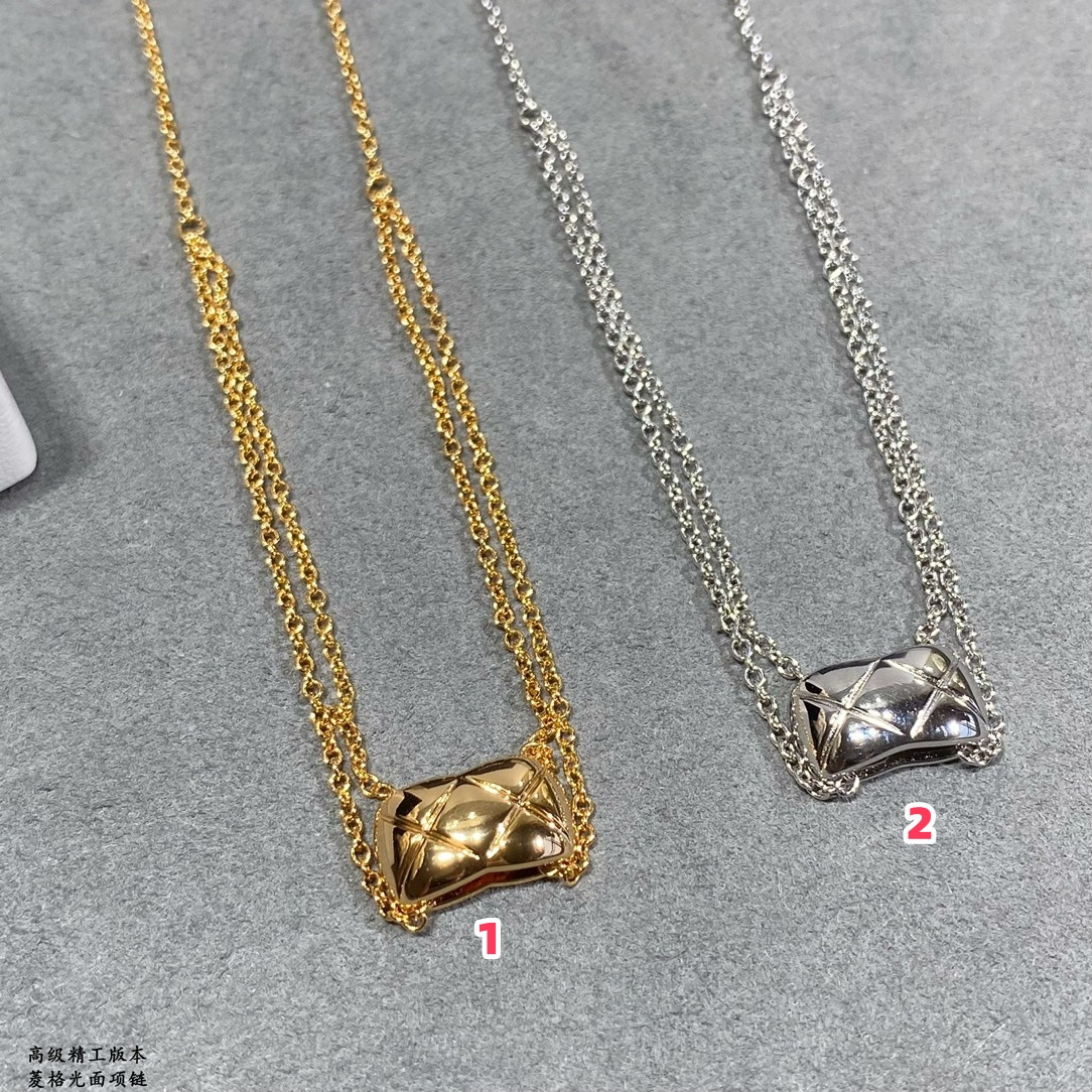 Ch**el Carved D1am0nd polished Necklace
