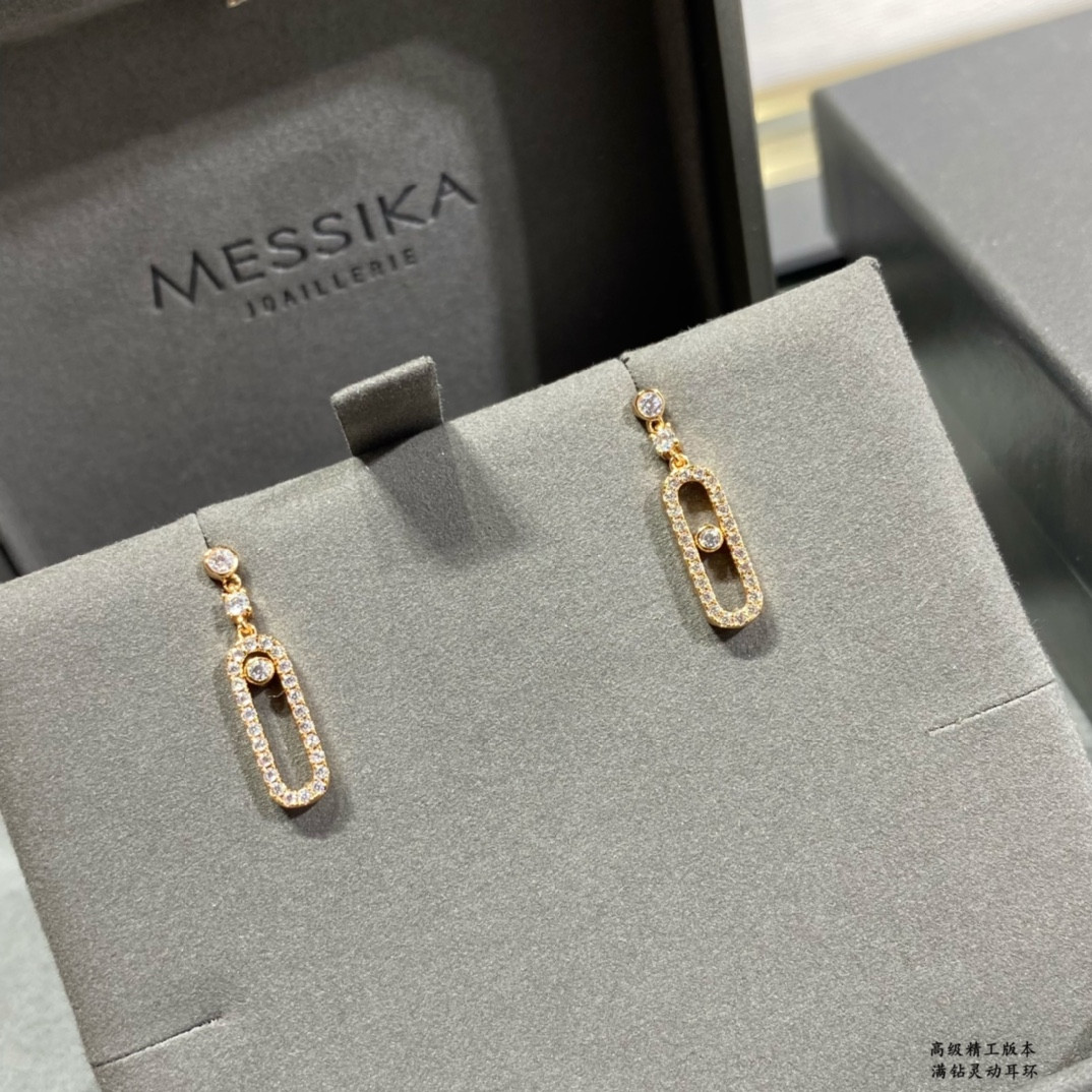 Mes1kaa full d1am0nd moving earrings