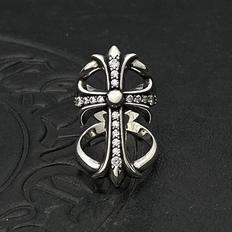 Ch*0me He**ts Cross Cutout Ring