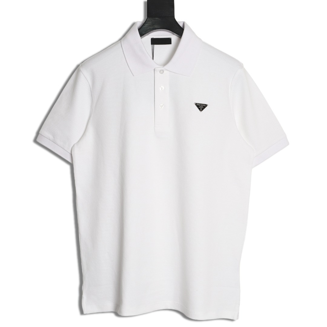Pra*a 26ss short-sleeved polo shirt
