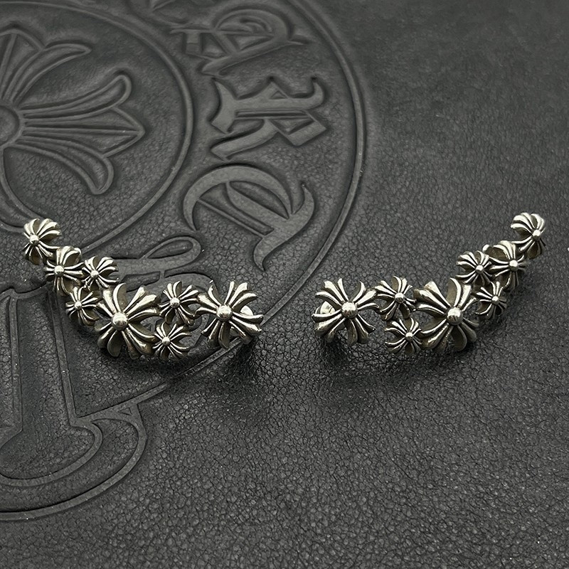 Ch*0me He**ts Cross Earrings