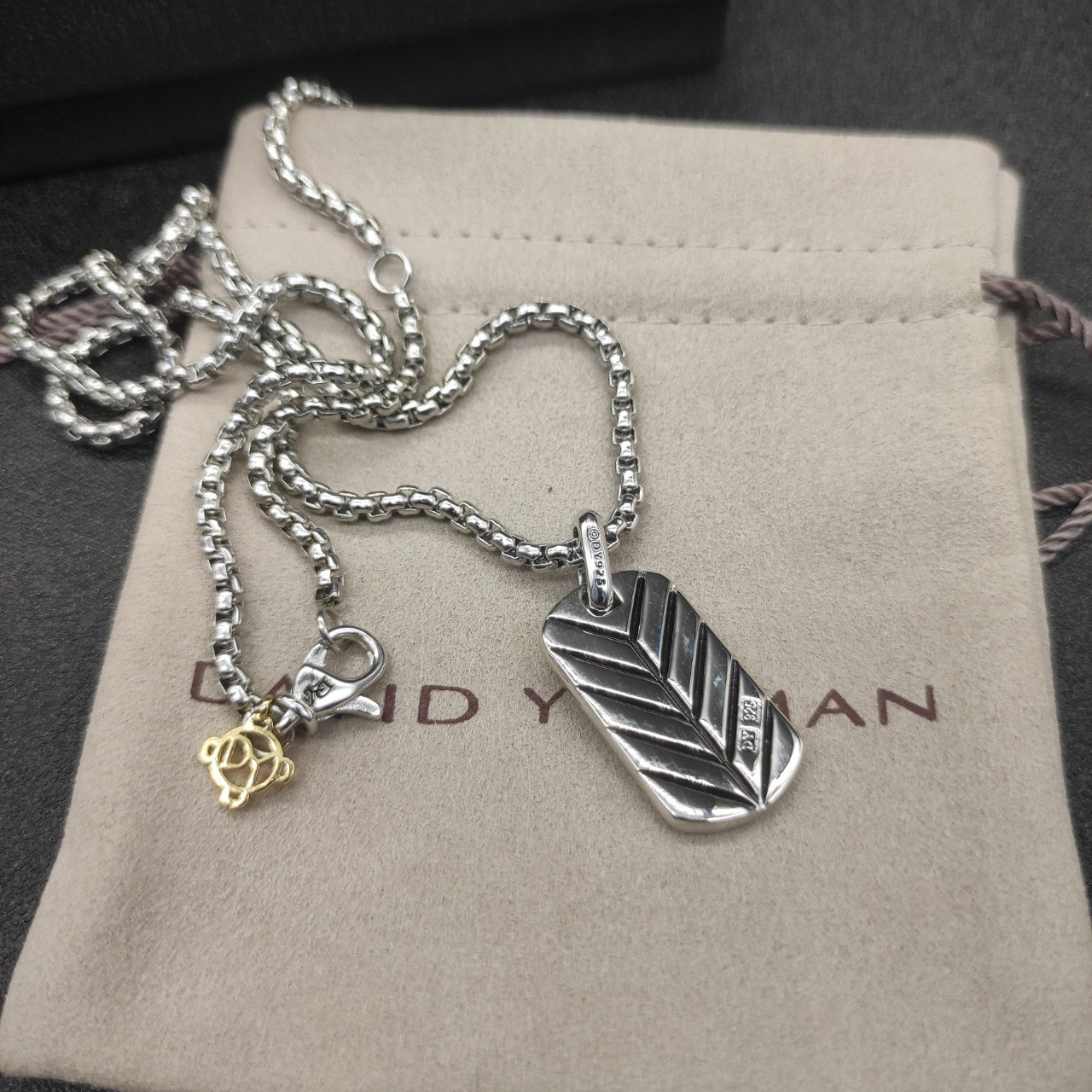 dau1d Yvrm*n brand necklace(chain length 50+5cm delay chain chain thickness 3mm)