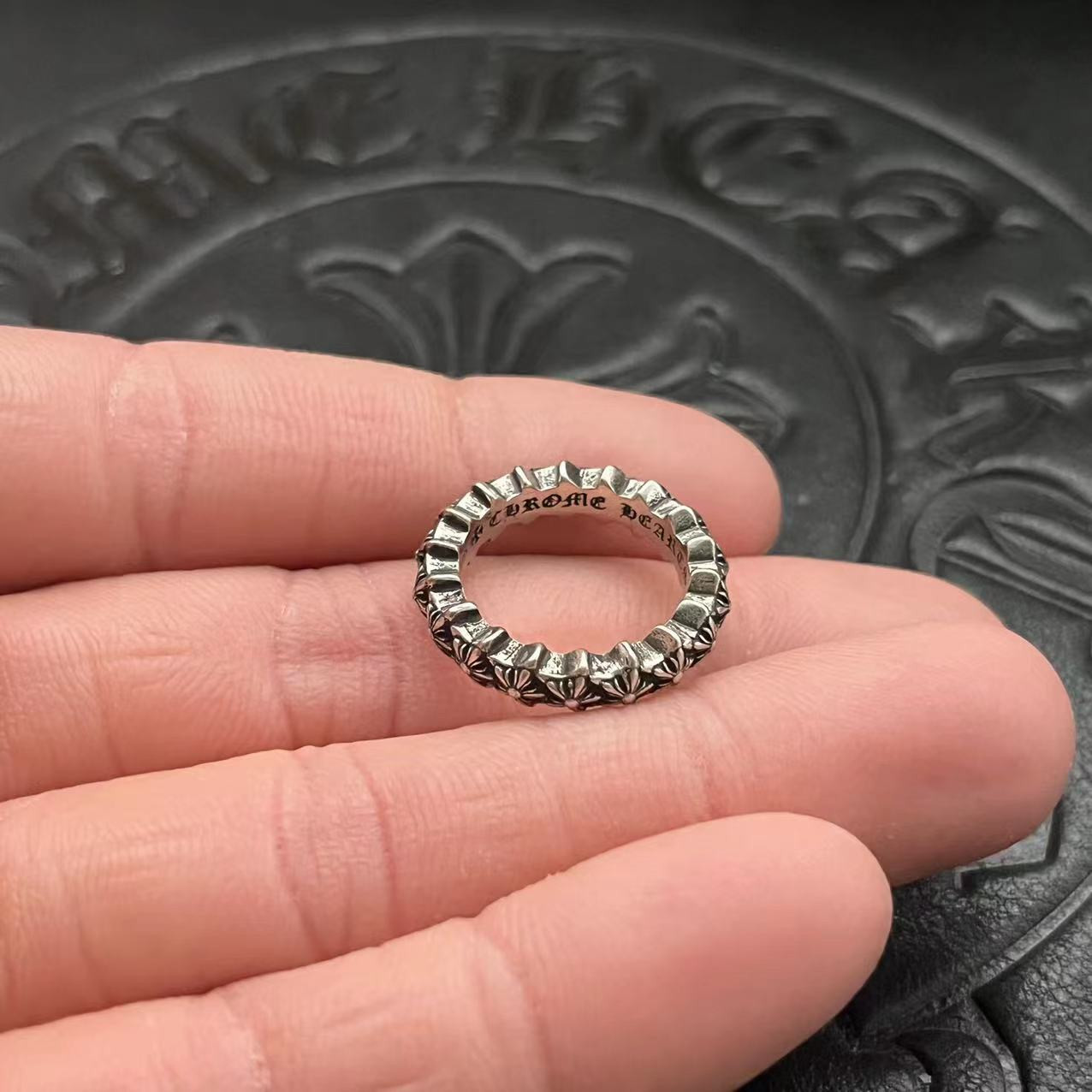 Ch*0me He**ts Pentagram Ring