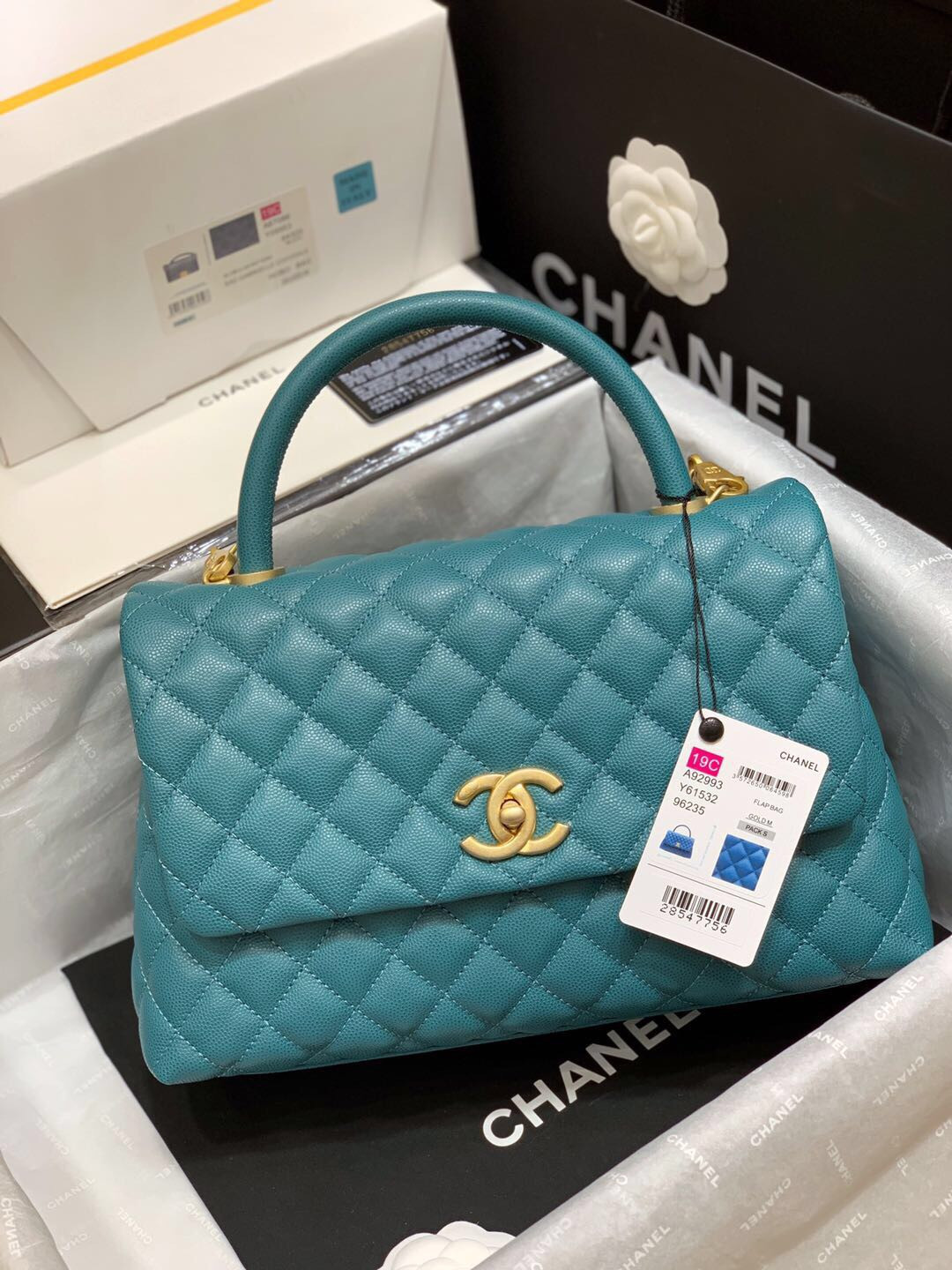 Ch**el COCO Handle bag medium 28cm