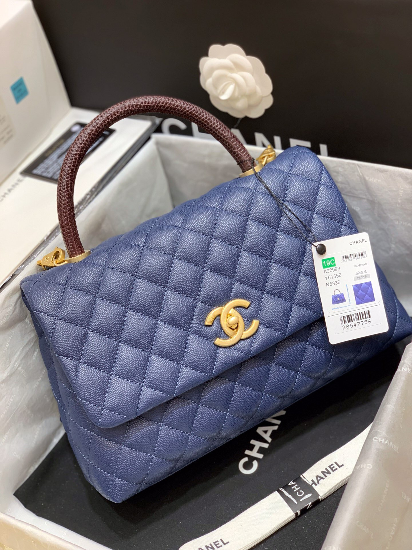 Ch**el COCO Handle bag medium 28cm
