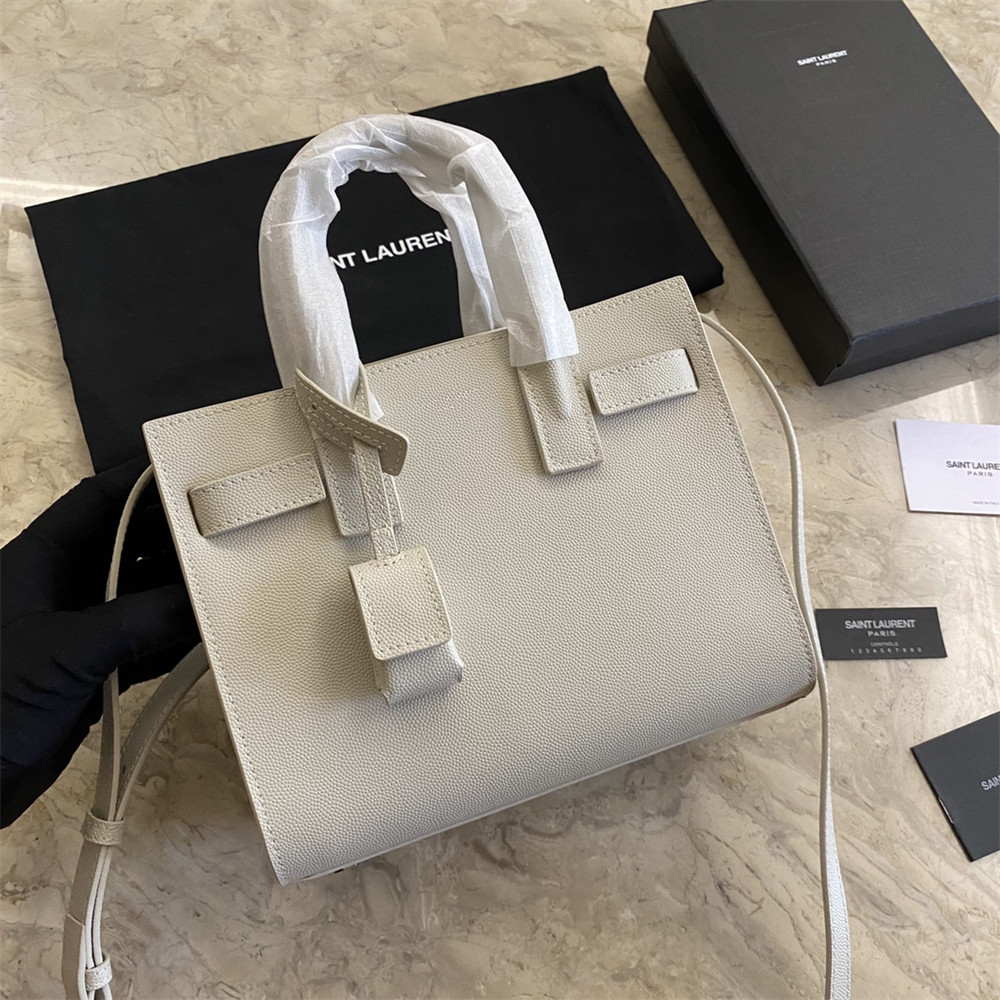 Y51 SAC DE JOUR NANO IN GRAINED LEATHER WHITE