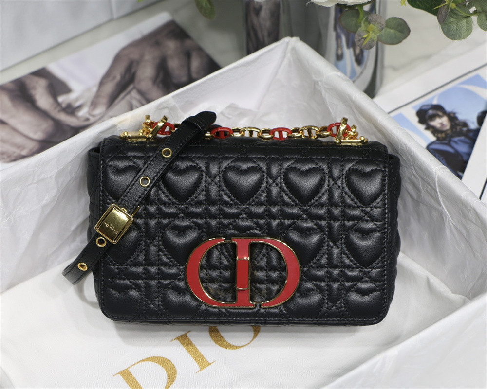 SMALL D10r CARO BAG amour black 20 x 12 x 7 cm