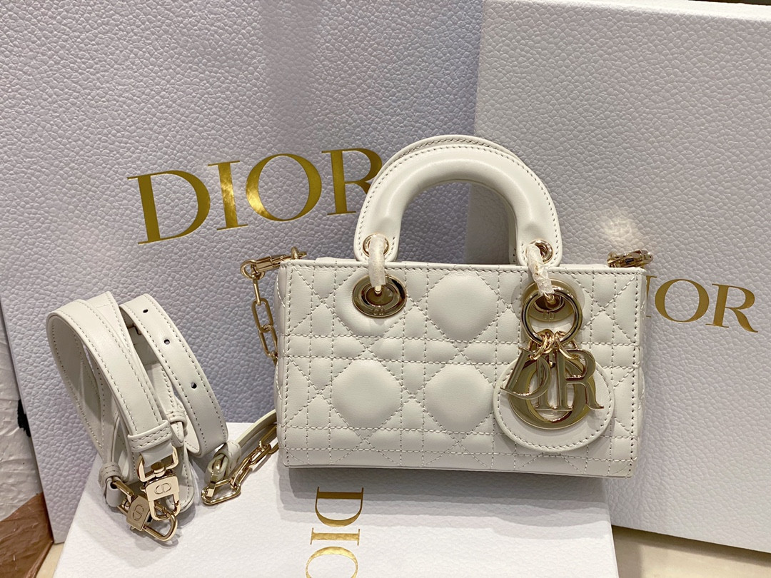 D10r MINI LADY D-JOY BAG White 16 x 9 x 5 CM