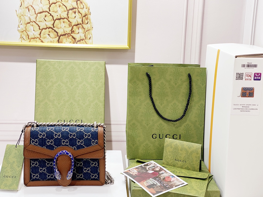 Gvc*1 DIONYSUS GG Svp*me MINI BAG 8"Wx5"Hx2.3"D