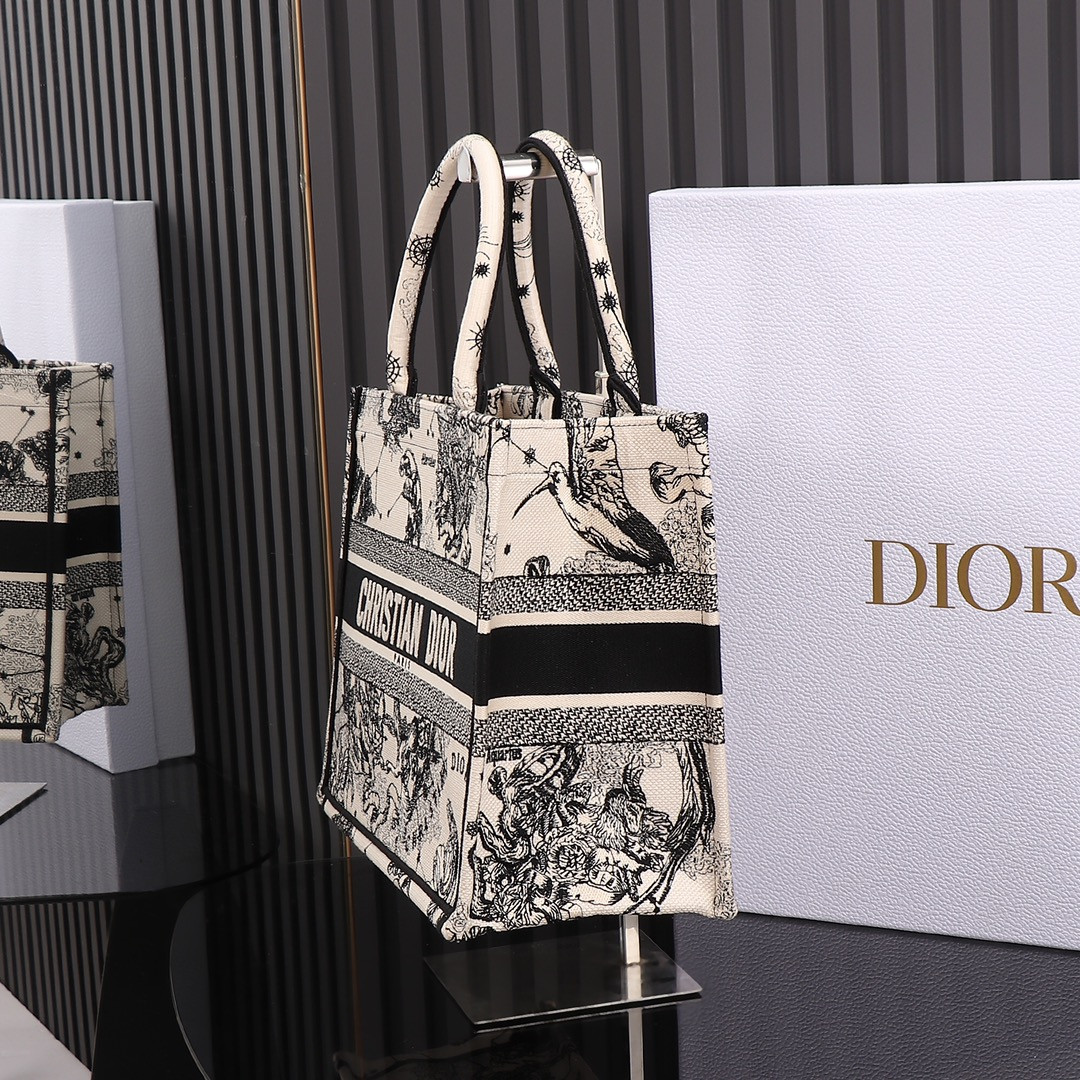 Medium D10r Book Tote De Jouy Zodiac 14 x 11 x 6.5 inches