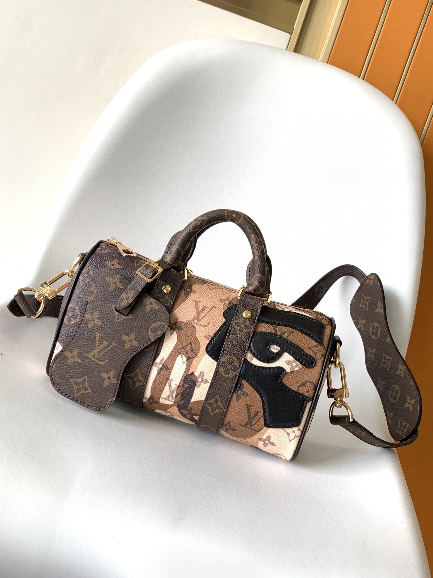 L0vis Vvtt0n Keepall Bandoulière 25 M46701 9.8 x 5.9 x 4.3 inches