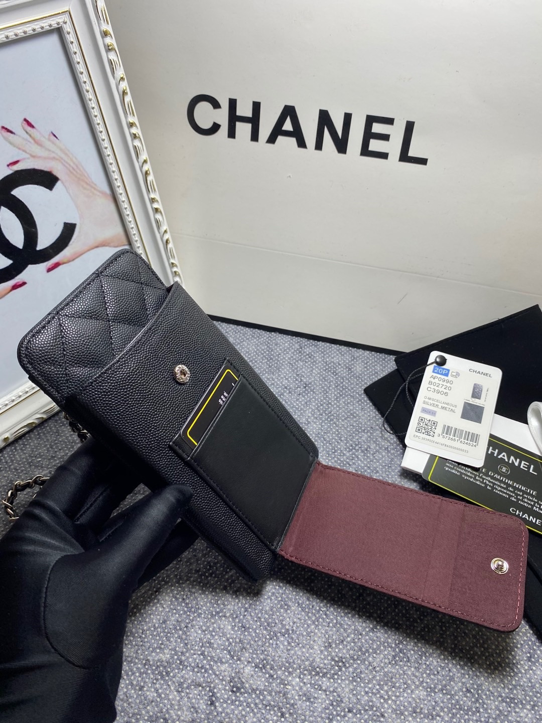 Ch**el LONG ZIPPED WALLET 19-11cm