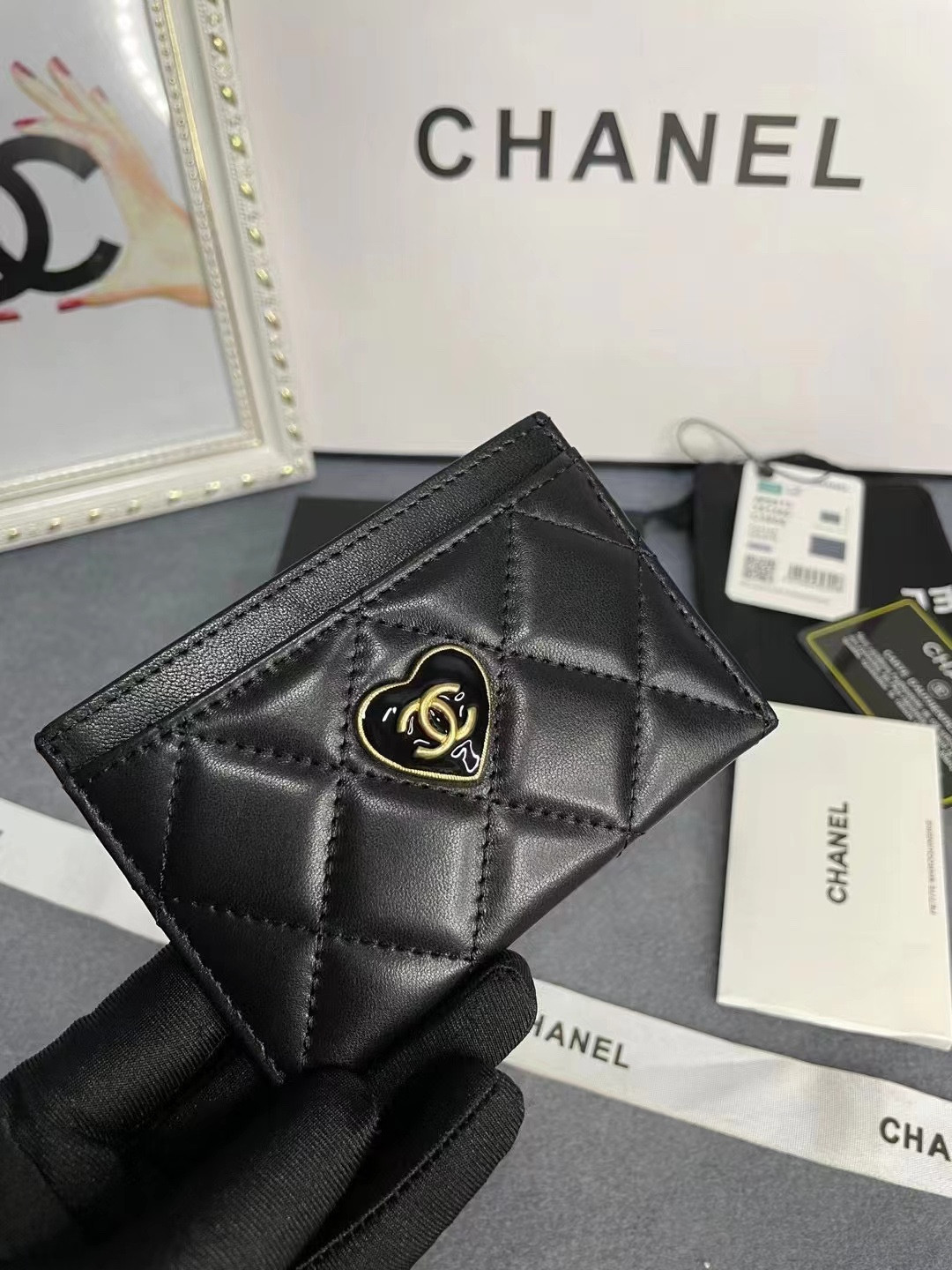 Ch**el CARD HOLDER 11.2×7.5×0.5cm
