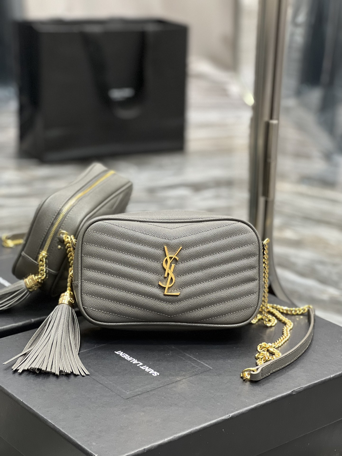 Y51 MINI LOU IN QUILTED LEATHER 7.5 X 4.1 X 2 INCHES