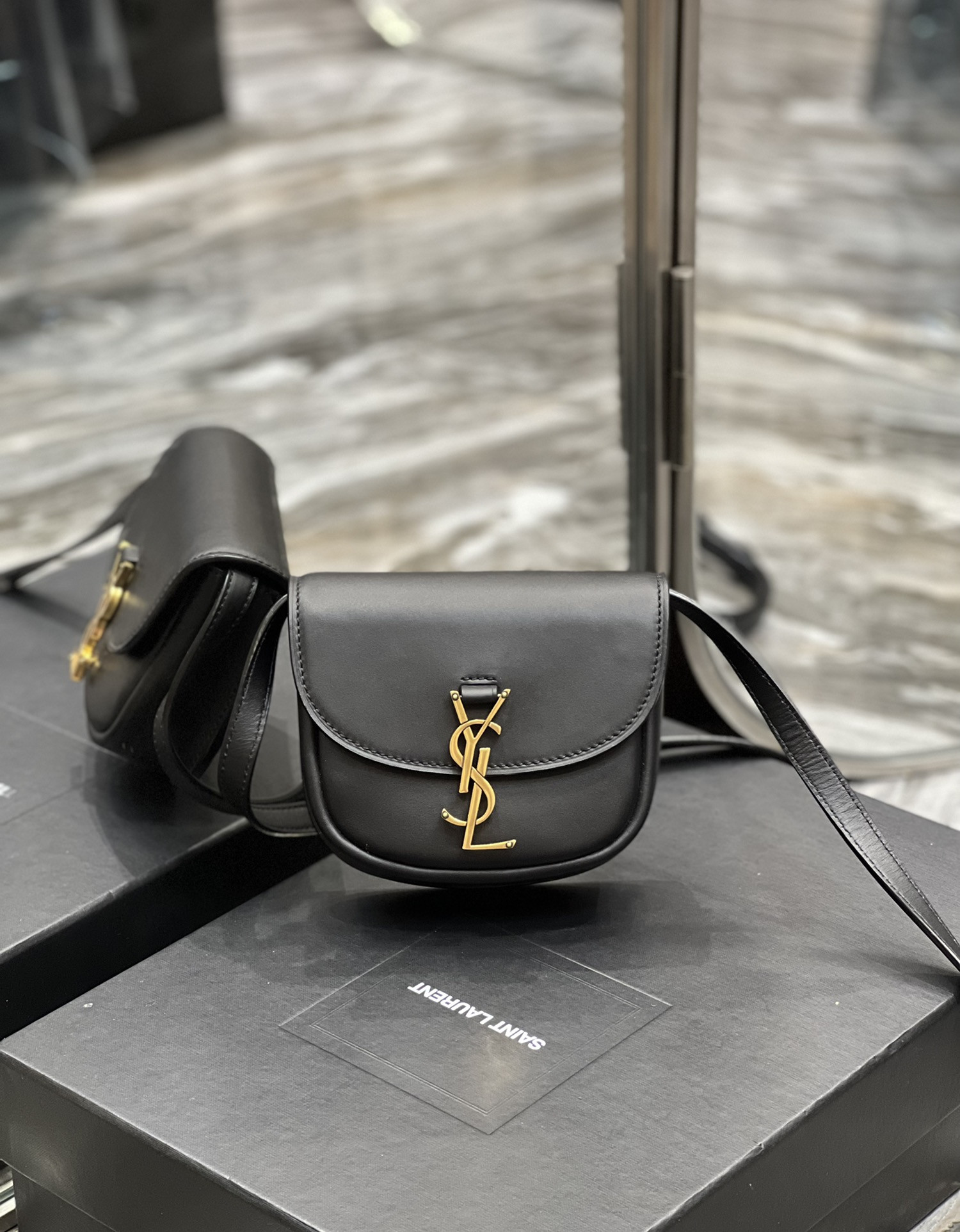 Y51 KAIA SMALL SATCHEL IN SMOOTH LEATHER 15x14x4.5cm