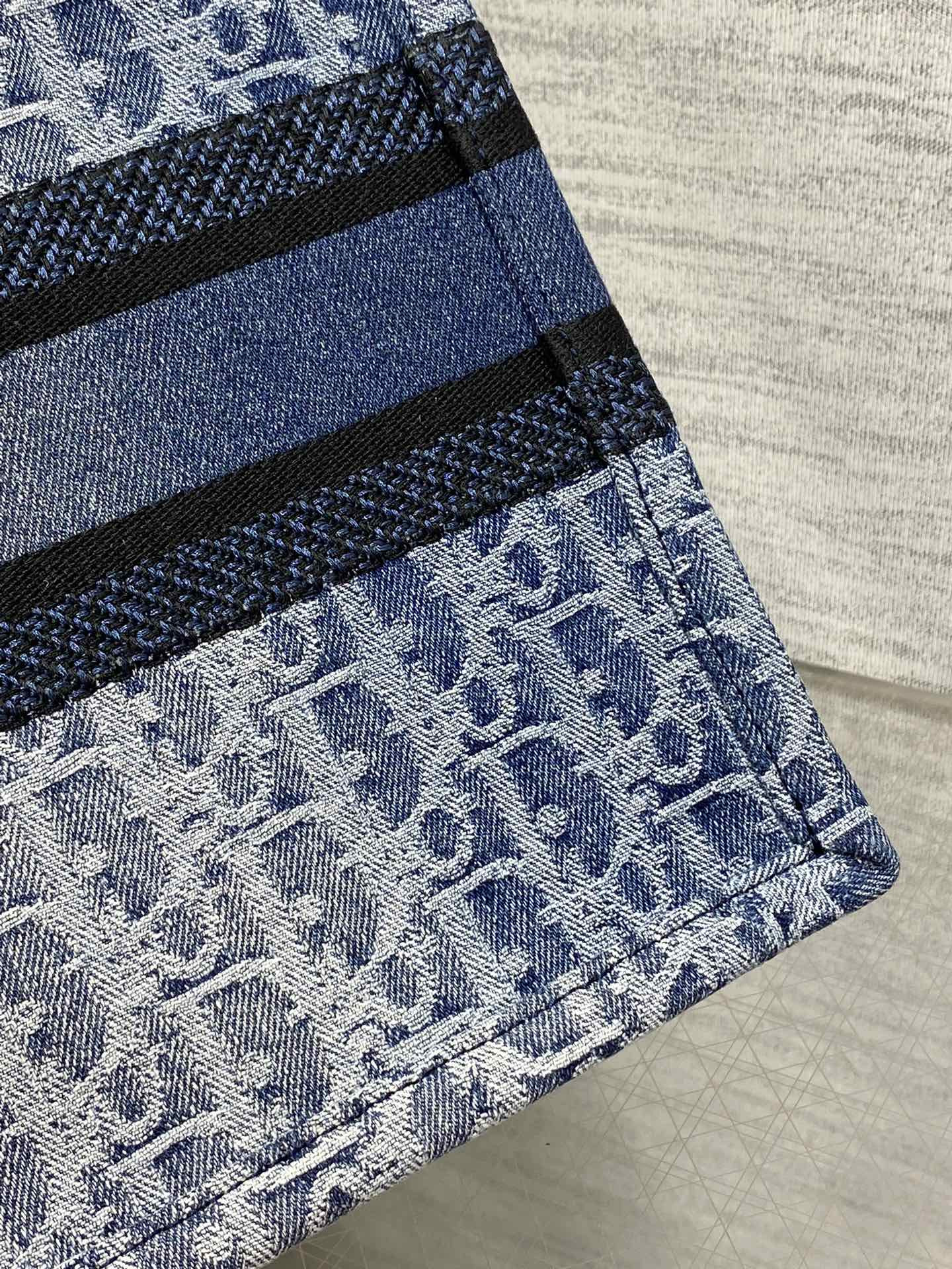 large d10r book tote blue De*1m d10r oblique jacquard 26x8x22cm