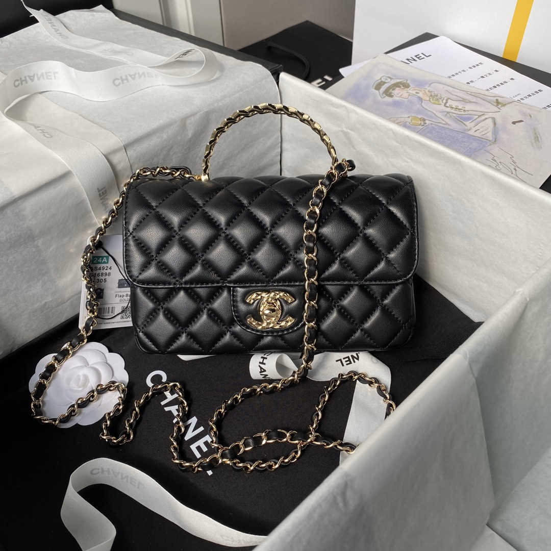 Ch**el 24A Mini Classic Handbag 12 × 20 × 6 cm