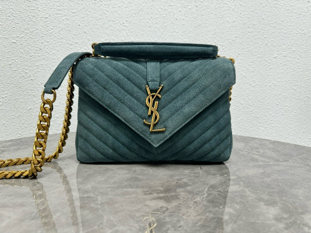 Y51 LOULOU QUILTED SUEDE 23x17x9cm