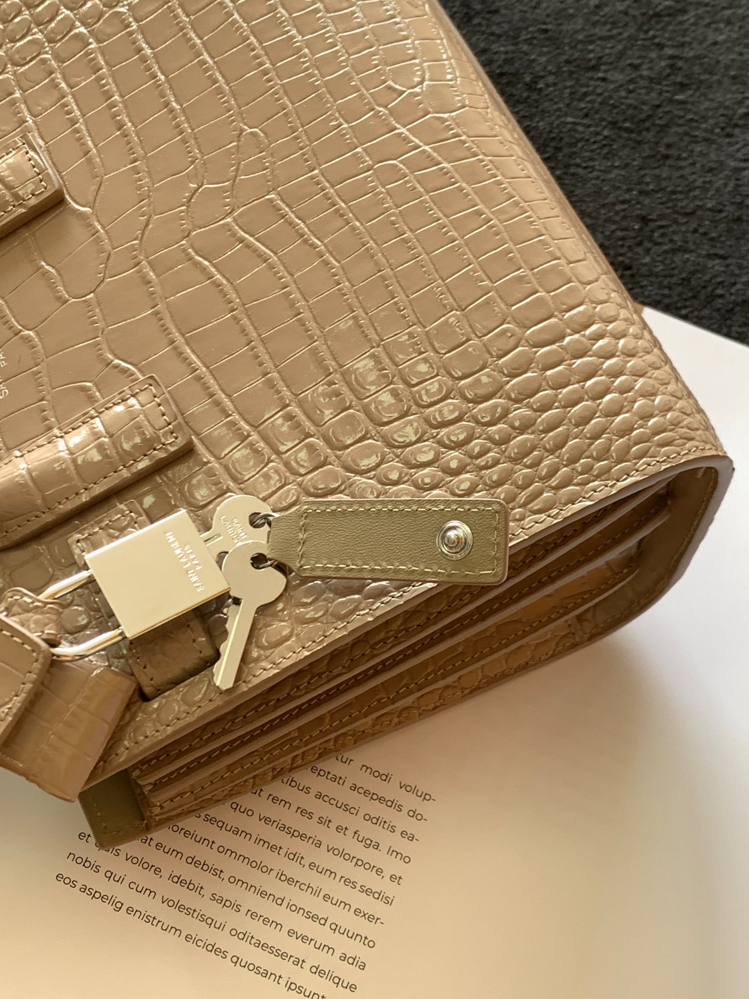 Y51 SAC DE JOUR IN CROCODILE EMBOSSED LEATHER - NANO 22x18x10.5cm