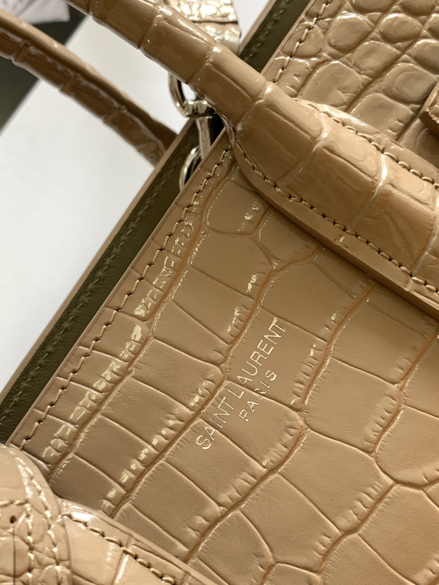 Y51 SAC DE JOUR IN CROCODILE EMBOSSED LEATHER - NANO 22x18x10.5cm
