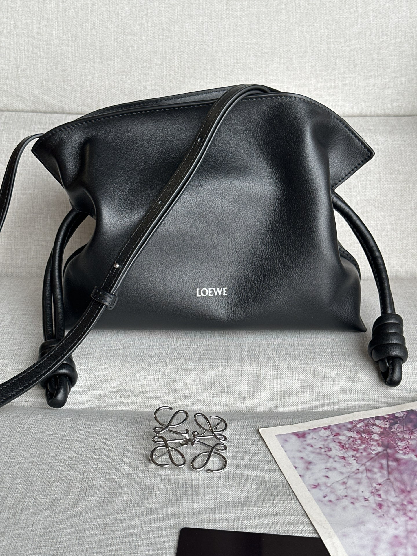 L0ew* Mini Flamenco clutch in nappa calfskin 23.9x9x18cm