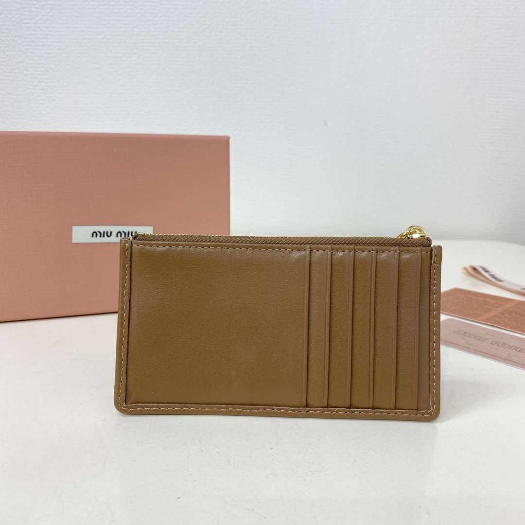M1v M1v matelassé nappa leather card holder 8x15cm