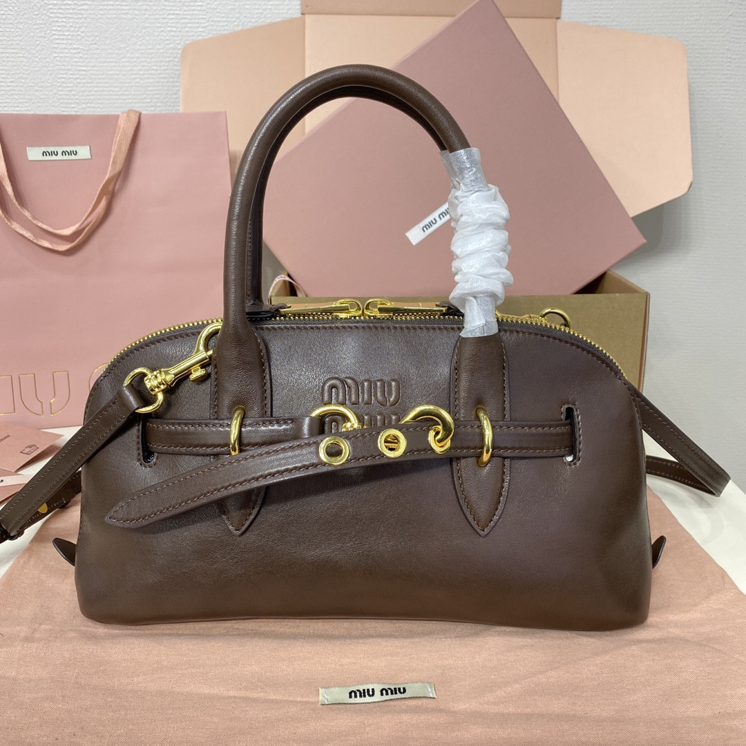 M1v M1v aventure nappa leather top-handle bag 17x33x11cm