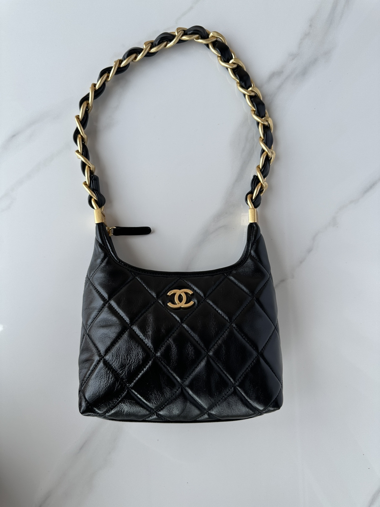 Ch**el Hobo Handbag 22×22×9cm