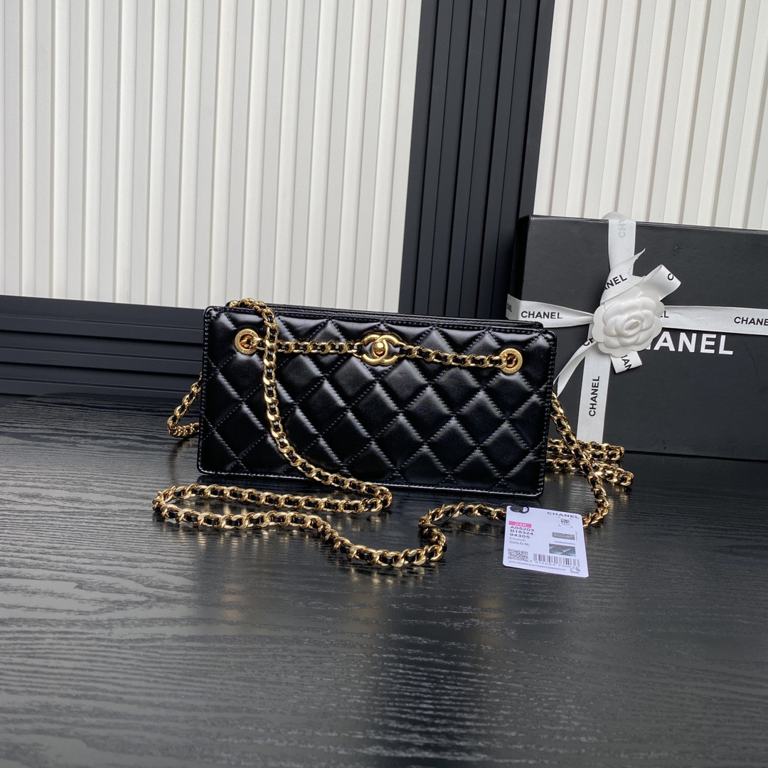 Ch**el 24K Handbag 13×27×7cm