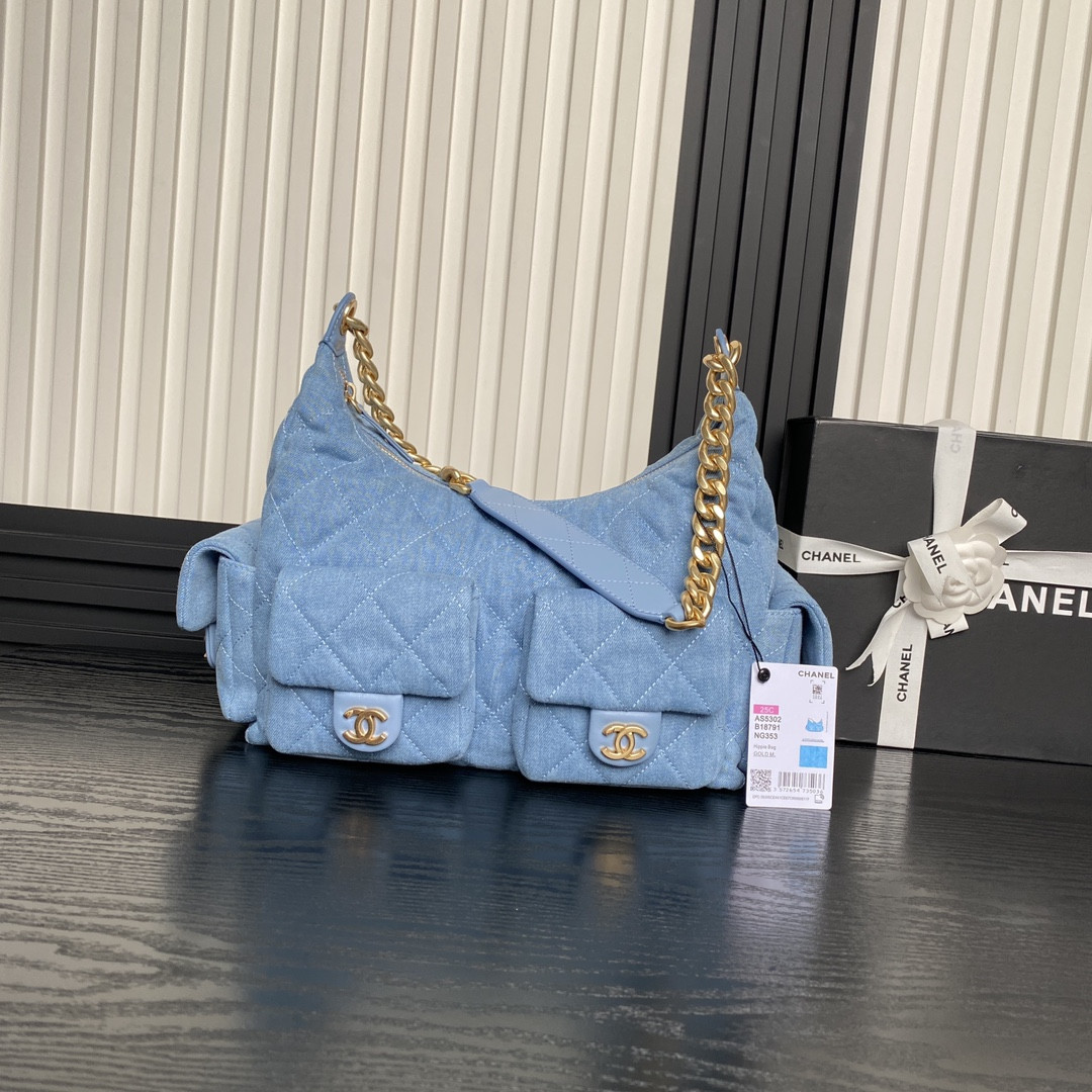 Ch**el 25c Maxi Hobo Bag 27×35×18cm