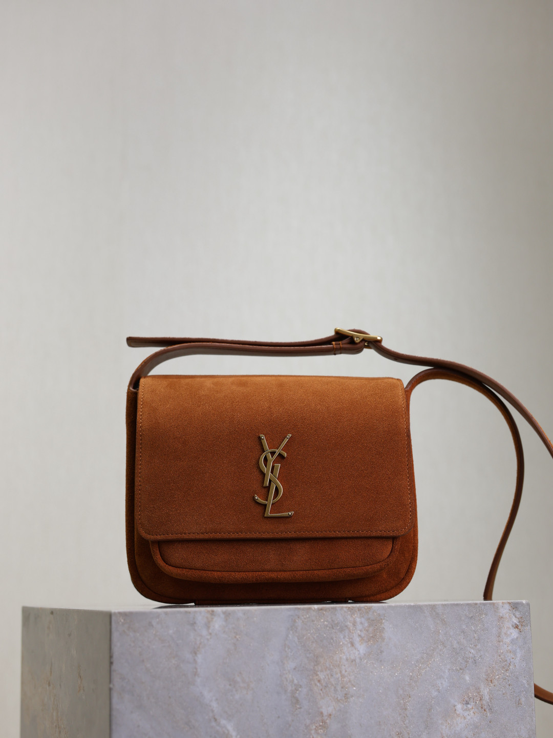 Y51 NIKI satchel in suede 21.5x16x9cm