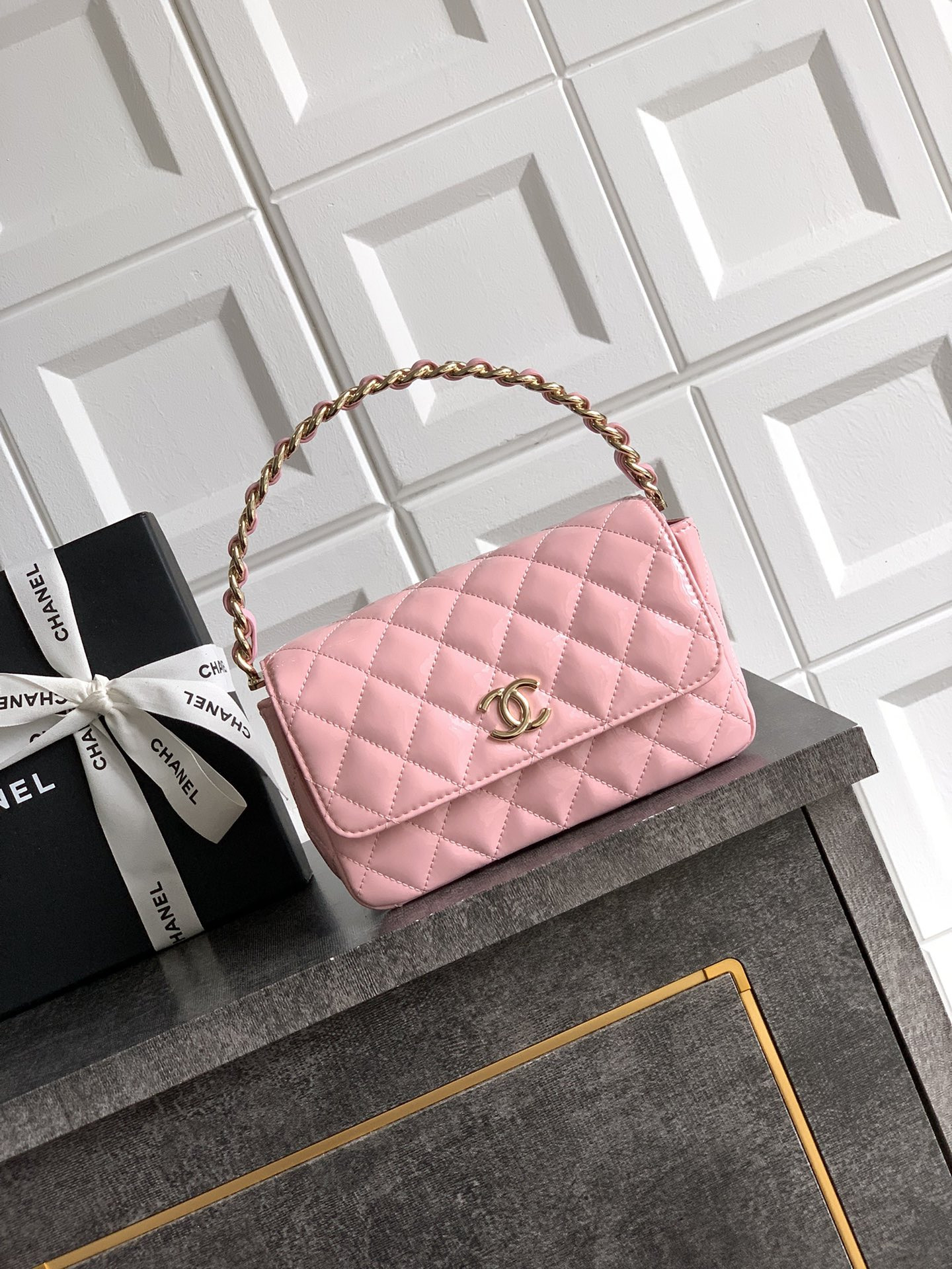 Ch**el 25P Flap Handheld Evening Bag 10.5x18.5x8cm