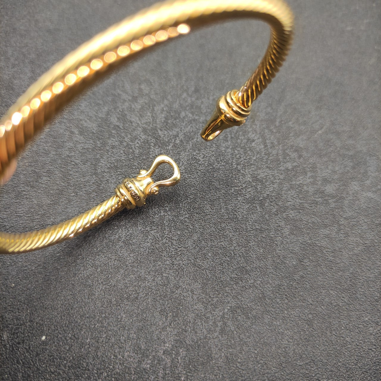 dau1d Yvrm*n 4mm gold hook with d1am0nds bracelet(wrist circumference 16-20cm)