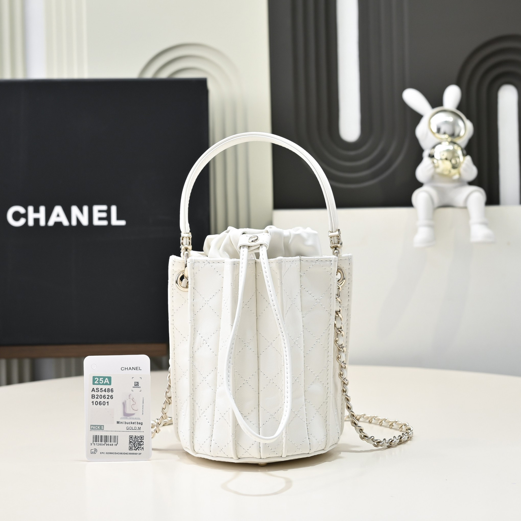 Ch**el Mini Bucket Bag AS5486 15.2x14x14cm