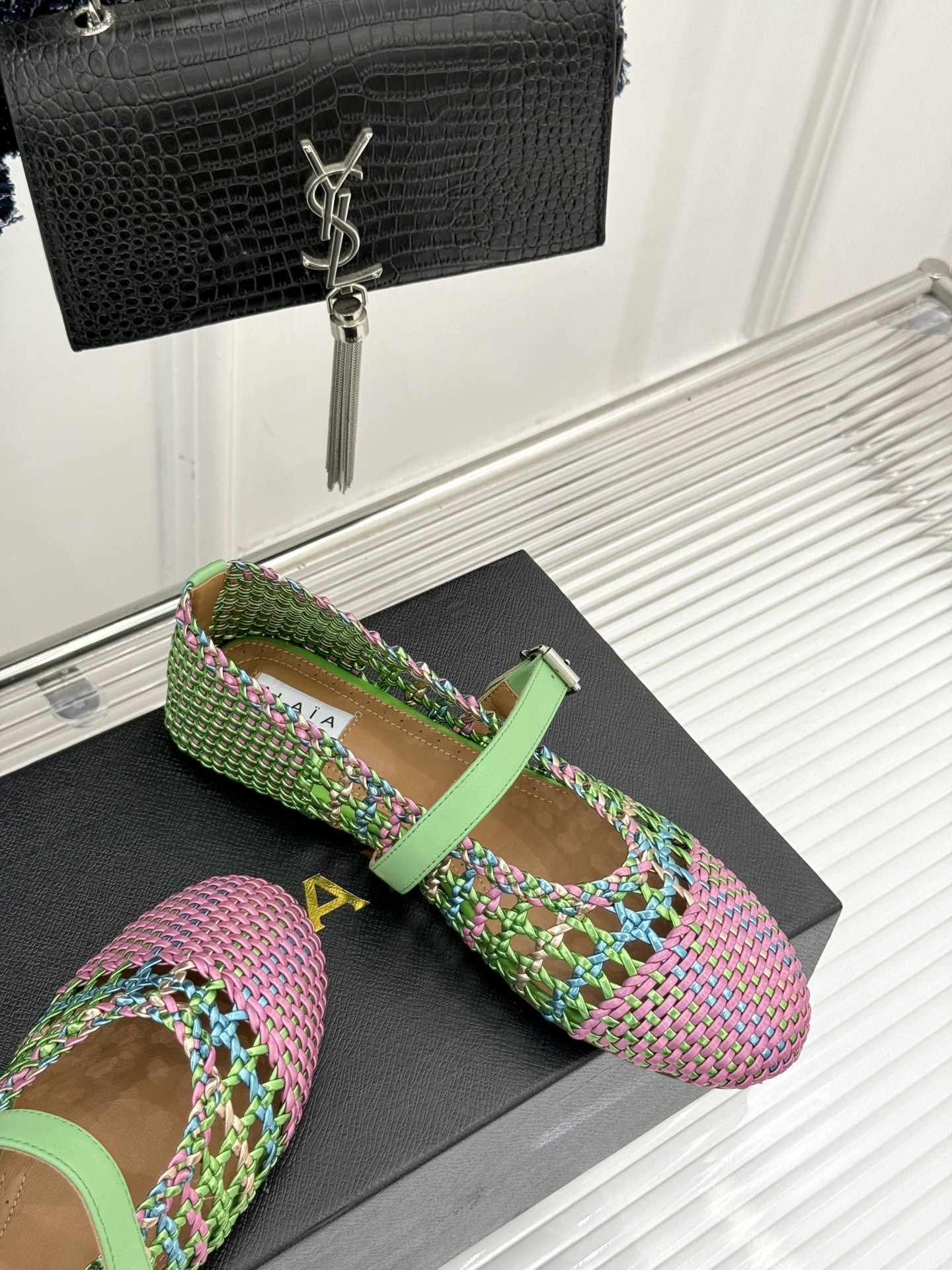 ua alaïa hollow woven mary jane flats(cusT0mized size 7-10 days production time)
