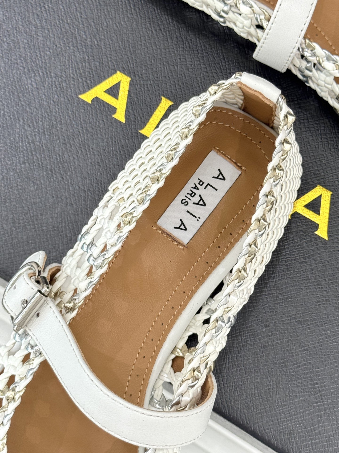 ua alaïa hollow woven mary jane flats(cusT0mized size 7-10 days production time)